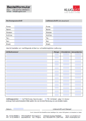 Klugkist Bestellformular