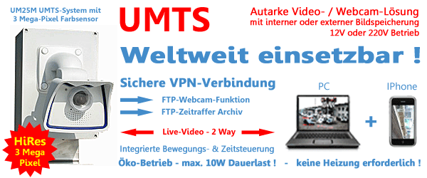 UMTS & LTE Webcam, Outdoor Kamera System f�r die Baustelle zur Video�berwachung