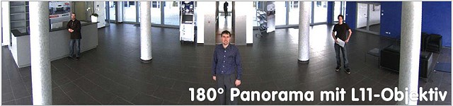 MOBOTIX IP Kamera Panoramafunktion mit L11 Objektiv Mobotix 180° Panorama Aufnahme