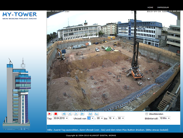 Baustelle Webcam - Baustellenwebcam - Zeitraffer Archiv