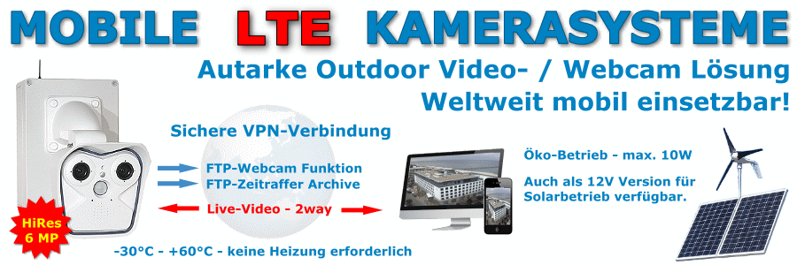 UMTS / LTE Kamera / Webcam Systeme von KLUGKIST